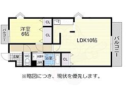 名古屋市営鶴舞線 川名駅 徒歩11分の賃貸マンション 4階1LDKの間取り