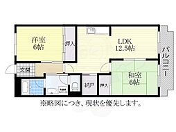 アーバニティ幸 2LDKの間取図画像