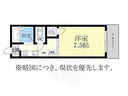 名古屋市営鶴舞線 川名駅 徒歩4分の賃貸アパート 2階1Kの間取り