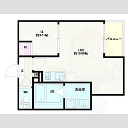 Jack shukuchiI 1LDKの間取図画像