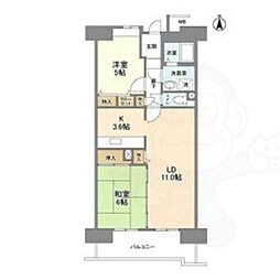 アーバンドエル八事石坂 12階2LDKの間取り