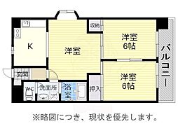 アルトーレ 2LDKの間取図画像