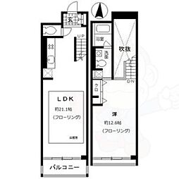 RESIDIA東桜2 1LDKの間取図画像