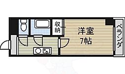 セントラルハイツカシノ 1Kの間取図画像