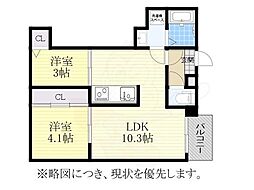 REGALEST 瑞穂区役所 2LDKの間取図画像