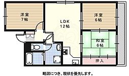 ブルッシュフィールド2 3LDKの間取図画像