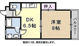 サンライフ藤里 1DKの間取図画像