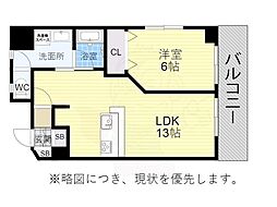 セントラルハイツカシノ 1LDKの間取図画像