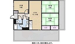 グリーンパークマンション 3LDKの間取図画像