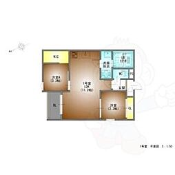 REGALEST serene鶴舞 2LDKの間取図画像