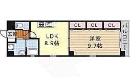 KS桜山 1LDKの間取図画像