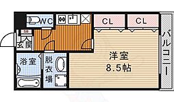 キルシェ・ヴィラ 1Kの間取図画像