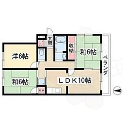 牧の原中央マンション 3LDKの間取図画像