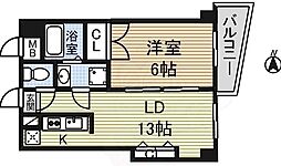 第3タジックビル 1LDKの間取図画像