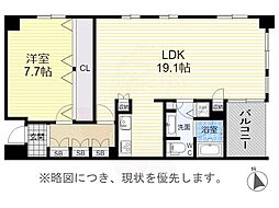 御棚町ヒルズ 1LDKの間取図画像