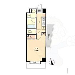 シテイライフ社が丘 1Kの間取図画像