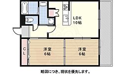 グリーンハイツ名東 2LDKの間取図画像