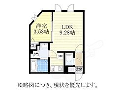 quadorKAWANA 1LDKの間取図画像