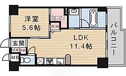 IZResidence 1LDKの間取図画像