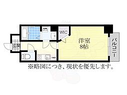 柏葉館 1Kの間取図画像