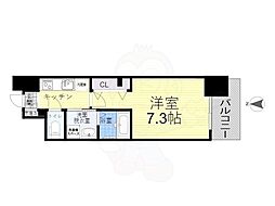 パルティール桜山 1Kの間取図画像