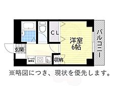 アネックスK 1Kの間取図画像
