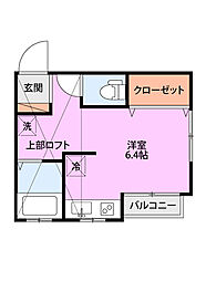 ピコットさつき野 1Kの間取図画像