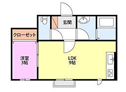 アイベリーI・N 1LDKの間取図画像