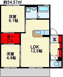 クラヴィエ赤坂B 2階