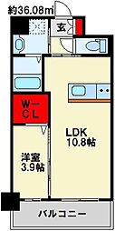 グランジャー小倉 1LDKの間取図画像