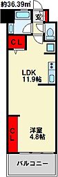 コンプレート古船場 1LDKの間取図画像