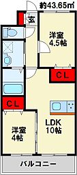 メディプラカーサ 2LDKの間取図画像