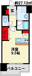ノースステイツ西小倉 1Kの間取図画像
