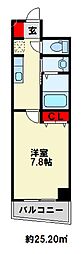 S-FORT小倉 1Kの間取図画像