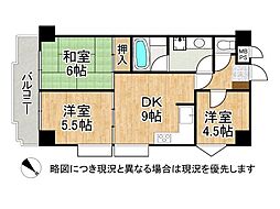 ライオンズプラザ富雄　中古マンション 3LDKの間取り