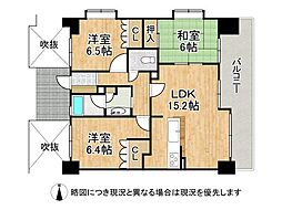 カレンドスクエア東生駒ヒルトップ 3LDKの間取図画像