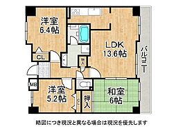コスモハイツ新大宮 3LDKの間取図画像