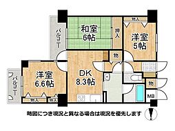 レピックス学園前 3LDKの間取図画像
