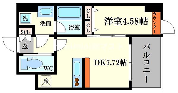 プレジオ難波ASIAN 507｜大阪府大阪市浪速区稲荷1丁目(賃貸マンション1DK・5階・31.15㎡)の写真 その2