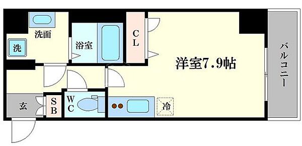 エグゼ天王寺II ｜大阪府大阪市天王寺区大道3丁目(賃貸マンション1R・7階・26.15㎡)の写真 その2