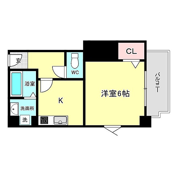 ブルグリンコート夕陽丘 ｜大阪府大阪市天王寺区上汐6丁目(賃貸マンション1K・8階・26.40㎡)の写真 その2