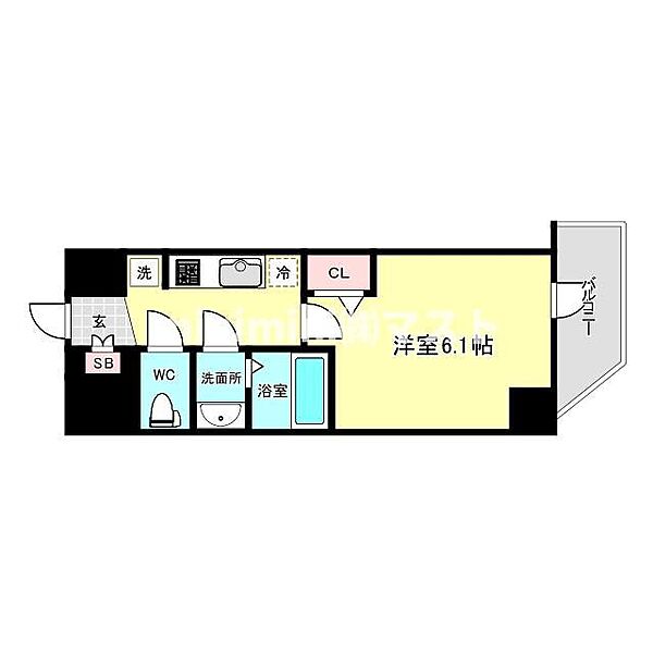 プレサンス天王寺　勝山 1101｜大阪府大阪市天王寺区勝山4丁目(賃貸マンション1K・11階・22.04㎡)の写真 その2