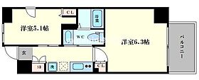 エステムプラザ難波ＥＡＳＴIIブレスト 1401 ｜ 大阪府大阪市浪速区下寺1丁目2番地1号（賃貸マンション2K・14階・30.85㎡） その2