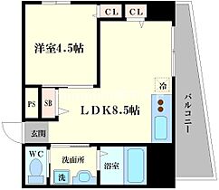 ディオコーポなんば  ｜ 大阪府大阪市浪速区敷津東1丁目（賃貸マンション1LDK・4階・30.35㎡） その2