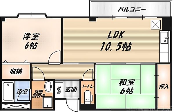 コンフォートI ｜大阪府高槻市氷室町1丁目(賃貸マンション2LDK・2階・52.00㎡)の写真 その2