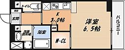 グランベージュ大手町 ワンルームの間取図画像