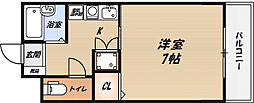 NASA望月 1Kの間取図画像