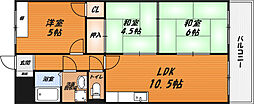 ガーデンコート内山 3LDKの間取図画像