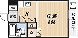パークサイドマンション 1Kの間取図画像