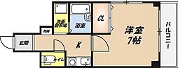 アンフィニィ・真上 1Kの間取図画像